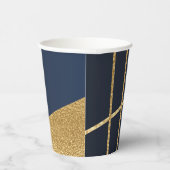Hanukkah Navy und Gold 8 oz. Pappbecher (Rechts)