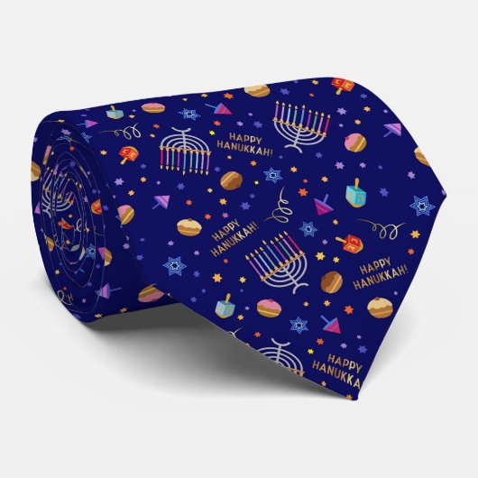 Hanukkah Necktie Krawatte (Gerollt)