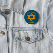 HANUKKAH NICHT HEUTE SANTA Funny STAR Handgezeichn Button (Beispiel)