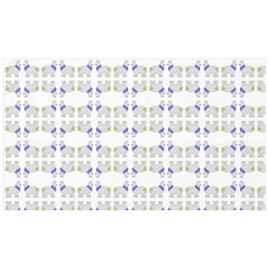 Hanukkah Niedlich Alpaca Feliz Janucá Tischdecke (Vorderseite (Horizontal))