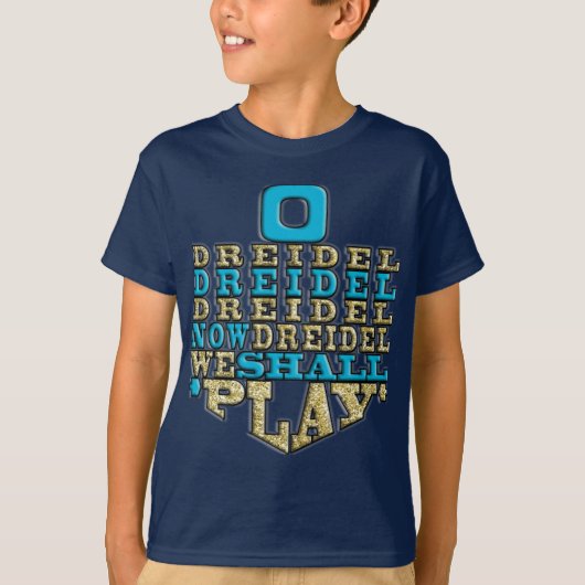 Hanukkah "O Dreidel Dreidel Dreidel" Kid's T - Shi T-Shirt (Vorderseite)