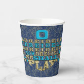 Hanukkah ODreidel 8 oz. Pappbecher (Links)