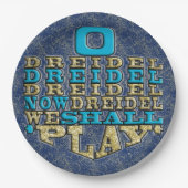 Hanukkah ODreidel Pappteller (Vorderseite)