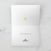 Hanukkah Olive Menorah | Baby Blue Corporate Logo Karte (Innenseite)