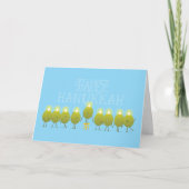 Hanukkah Olive Menorah | Baby Blue Corporate Logo Karte (Vorderseite)