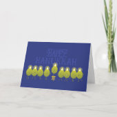 Hanukkah Olive Menorah | Blue Corporate Logo Karte (Vorderseite)