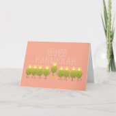 Hanukkah Olive Menorah | Logo Peach Corporate Karte (Vorderseite)