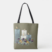 Hanukkah Olives und Kerzen Tasche (Rückseite)
