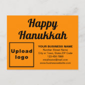 Hanukkah Orange Color Holiday Postkarte (Vorderseite)