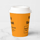 Hanukkah Orange Color Paper Cup Pappbecher (Rechts)