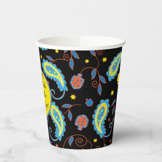 Hanukkah Paisley 8 oz. Pappbecher (Links)