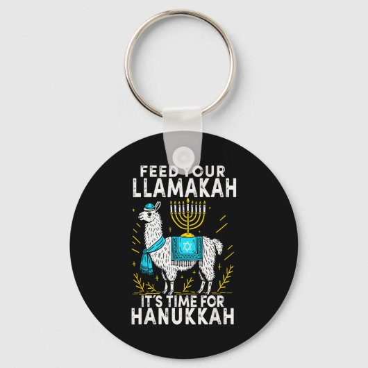 Hanukkah Pajamas Llamakah Funny Llama Chanukah Pjs Schlüsselanhänger (Vorderseite)