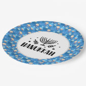 Hanukkah Pappteller (Schrägansicht)