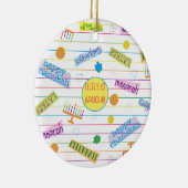 Hanukkah "Party Chanukah" Circle Ornament (Rechts)