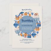 Hanukkah-Party Einladung (Vorne/Hinten)