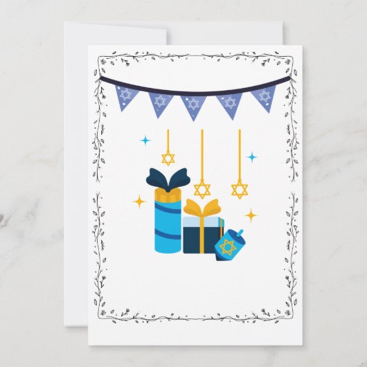 Hanukkah Party Einladung (Rückseite)