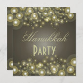 Hanukkah-Party Einladungen, Champagnerblasen Einladung (Vorne/Hinten)