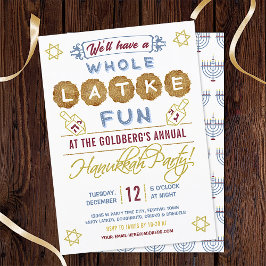 Hanukkah Party Funny | Gesamter Latke Fun Einladung