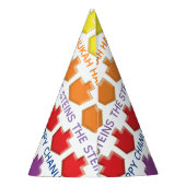 Hanukkah Party Hat "3D Dreidels" Partyhütchen (Rückseite)