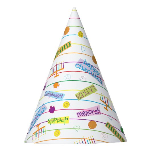 Hanukkah Party Hat "Chanukah Party" Partyhütchen (Vorderseite)