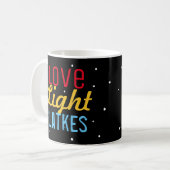 Hanukkah Party Liebe Light Latches Personalisiert Kaffeetasse (Vorderseite Links)