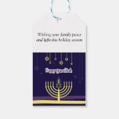 Hanukkah Party liefert Geschenkmarken Geschenkanhänger (Rückseite)