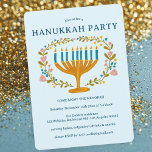 HANUKKAH PARTY Menorah Blumenreath CUSTOH Einladung<br><div class="desc">Handgezeichnete Florale von mir für Sie. Fügen Sie Ihren eigenen Text an der Vorderseite der Karte hinzu oder ändern Sie die Hintergrundfarben. Alles ist anpassbar. Auch als digitaler Download oder als Postkarteneinladung erhältlich. Für weitere Designs und Farben Karo mein Shop! Oder lass mir Bescheid, wenn du etwas Angewohntes willst. Frag,...</div>