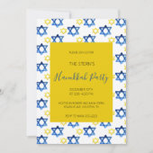 Hanukkah Party Watercolor Star von David Einladung (Vorderseite)