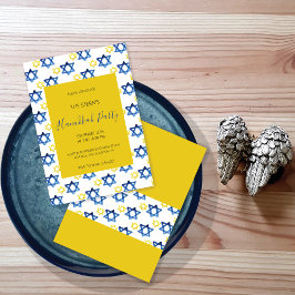Hanukkah Party Watercolor Star von David Einladung