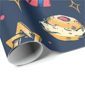 Hanukkah Pattern Hannukkah jüdisches Geschenk Nied Geschenkpapier (Rolleneckpunkt)