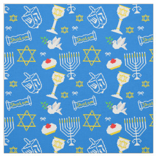 Hanukkah Pattern Stoff