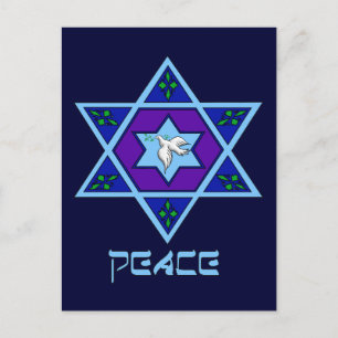 Hanukkah Peace Art Feiertagspostkarte