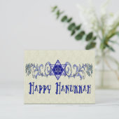 Hanukkah Peace Star Feiertagspostkarte (Stehend Vorderseite)