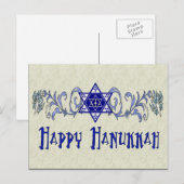 Hanukkah Peace Star Feiertagspostkarte (Vorne/Hinten)