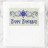 Hanukkah Peace Star Rechteckiger Aufkleber (Tasche)