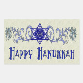 Hanukkah Peace Star Rechteckiger Aufkleber (Vorderseite)