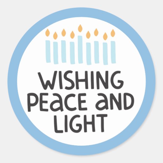 Hanukkah Peace und Light Sticker (Vorderseite)