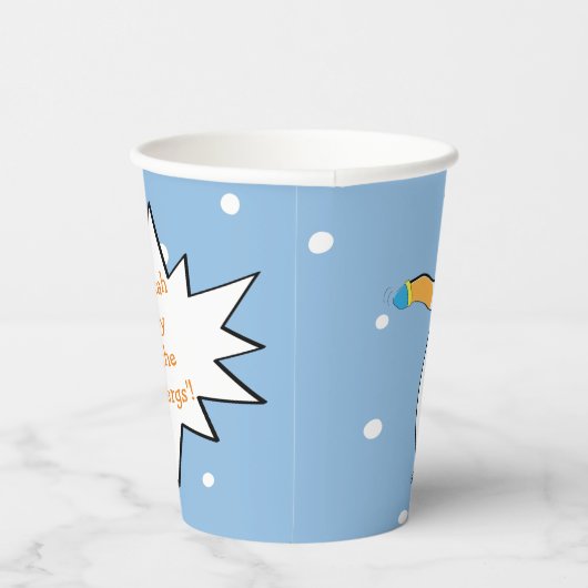 Hanukkah Penguin 8 oz. Pappbecher (Rechts)