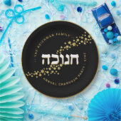 Hanukkah Personalisiert Gold Stars Paper Plate Pappteller (Party)