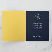 Hanukkah Personalisiert Menorah Dreidel Karte (Innenseite)