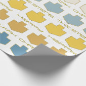 Hanukkah personalize Giftwrap "Dreidel Palette" Geschenkpapier (Ecke)