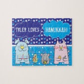 Hanukkah "PETS" Personalisiertes Puzzle (Horizontal)