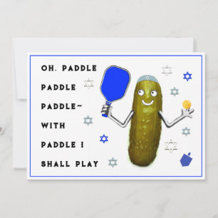 Hanukkah-Pickleball-Karten Feiertagskarte