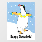 Hanukkah Pinguin im Schneefenster Fensteraufkleber (Blatt)