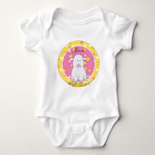 Hanukkah "Pink Lambie Pie" Baby Jersey Bodysuit Baby Strampler