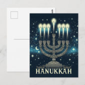 Hanukkah Postkarte (Vorne/Hinten)
