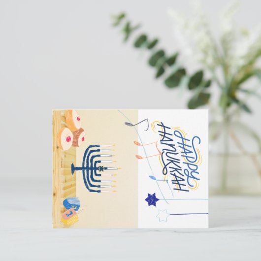 Hanukkah Postkarte (Stehend Vorderseite)