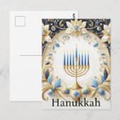 Hanukkah Postkarte (Vorne/Hinten)