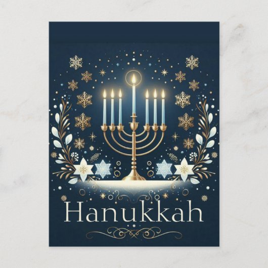 Hanukkah Postkarte (Vorderseite)