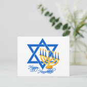 Hanukkah Postkarte, anpassen Feiertagspostkarte (Stehend Vorderseite)